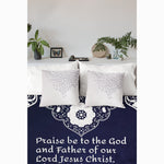 Load image into Gallery viewer, Blankets - Personalizable Scripture Mink Sherpa Blankets - Eph. 1:3_Blue - 60&quot;x80&quot;
