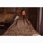 Load image into Gallery viewer, Blankets - Personalizable Scripture Mink Sherpa Blankets - Psalm 23_Brown - 60&quot; X 80&quot;
