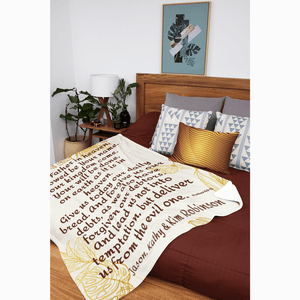 Blankets - Personalizable Scripture Mink Sherpa Blankets - Lords Prayer - 60" X 80"