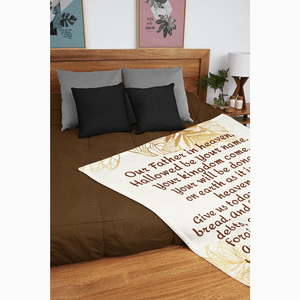 Blankets - Personalizable Scripture Mink Sherpa Blankets - Lords Prayer - 60" X 80"