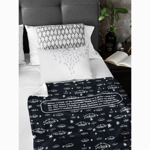 Blankets - Testimony Personalizable XL Mink Sherpa Blankets - ChristHeals_Navy - 60" X 80"