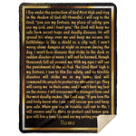 Load image into Gallery viewer, Blankets - Personalizable Scripture Mink Sherpa Blankets - Psalm 91- 60&quot; X 80&quot;
