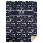 Load image into Gallery viewer, Blankets - Testimony Personalizable XL Mink Sherpa Blankets - ChristHeals_Navy - 60&quot; X 80&quot;
