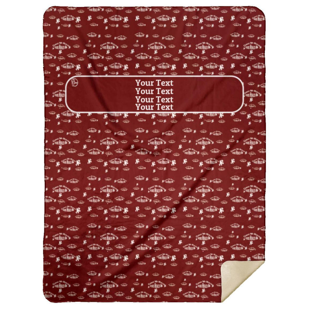 Blankets - Testimony Personalizable XL Mink Sherpa Blankets - ChristHeals_Burgundy - 60" X 80"