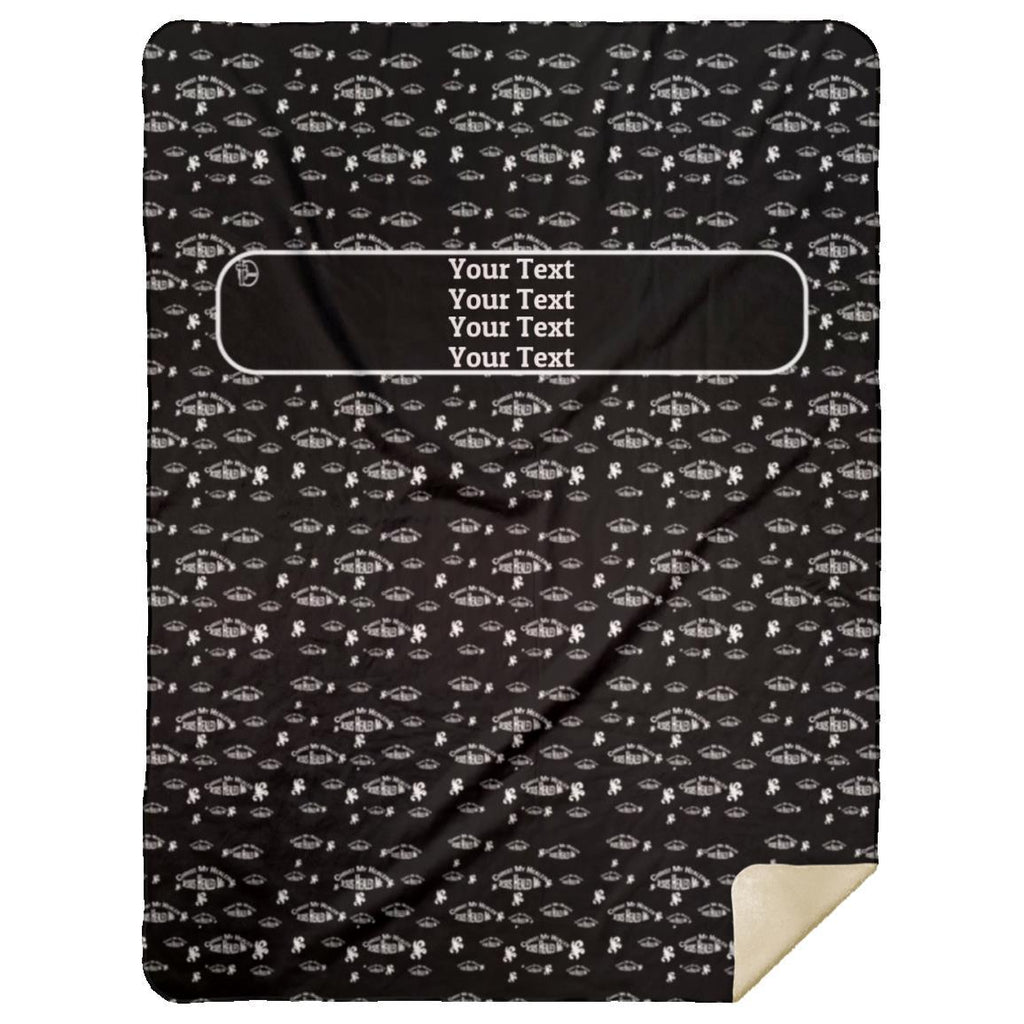 Blankets - Testimony Personalizable XL Mink Sherpa Blankets - ChristHeals_Black - 60" X 80"