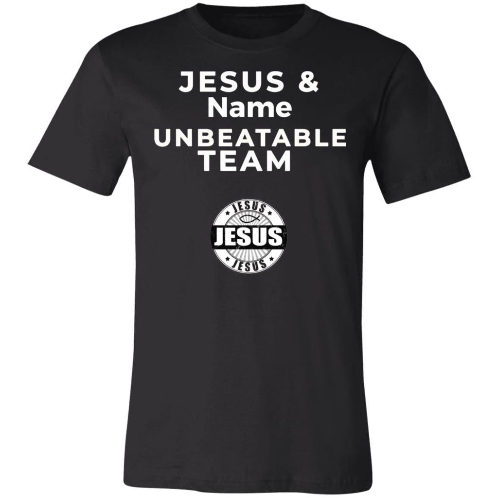 T-Shirts - Personalized Christian Themed T-Shirt -Jesus & I  Unbeatable Team
