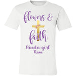 Load image into Gallery viewer, T-Shirts - Personalized Christian Themed T-shirts - Flowers And Faith Kind Of Girl
