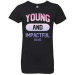 Load image into Gallery viewer, T-Shirts - Personalized Christian Themed Youth T-shirts - Young And Impactful - Girls

