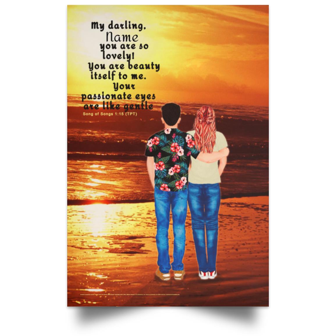 Wall Art - Song Of Songs Personalizable Posters - Song Of Songs 1:15