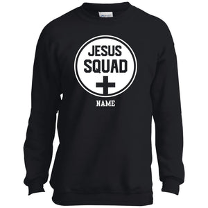 Jesus Squad Personalizable Youth Crewneck Sweatshirt