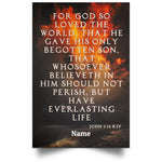 Load image into Gallery viewer, Wall Art - Scriptural Personalizable Poster - John 3:16 - 2 Designs
