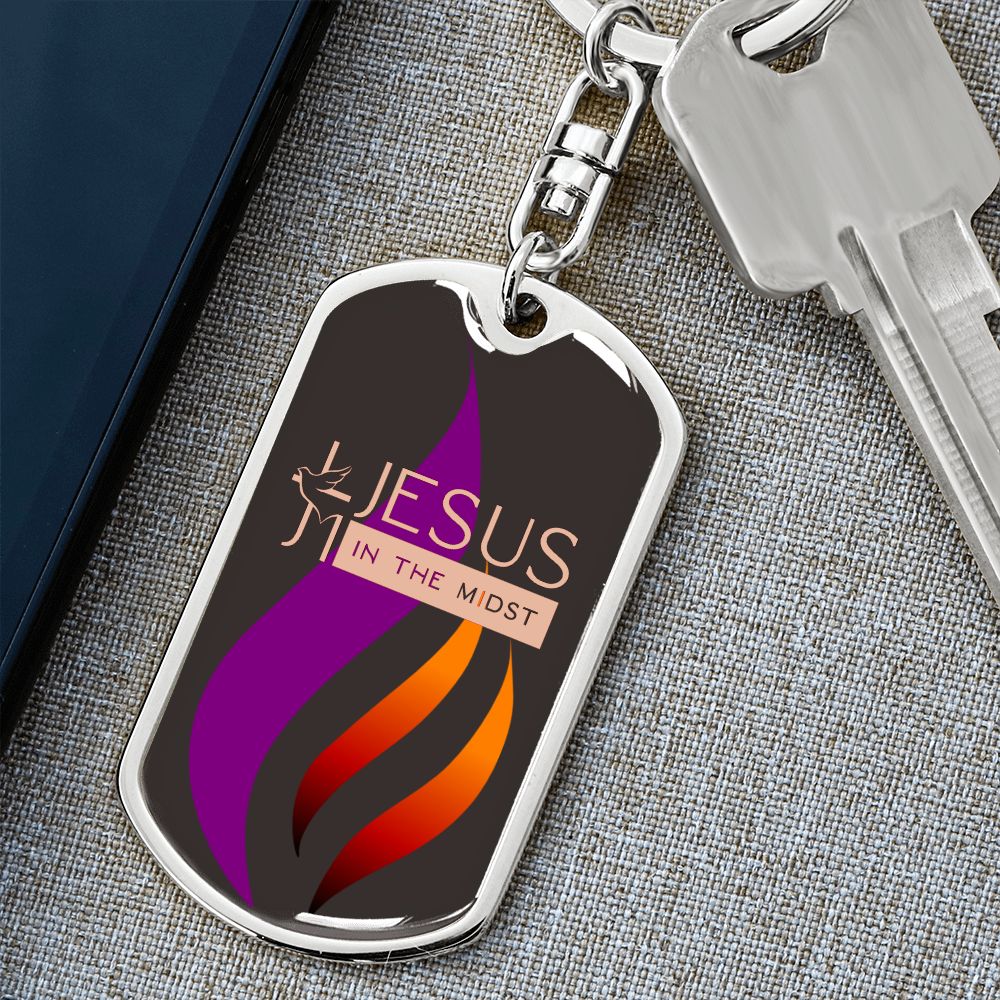 Jesus in the Midst Keychains (Drk Flame   ) Personalization Available
