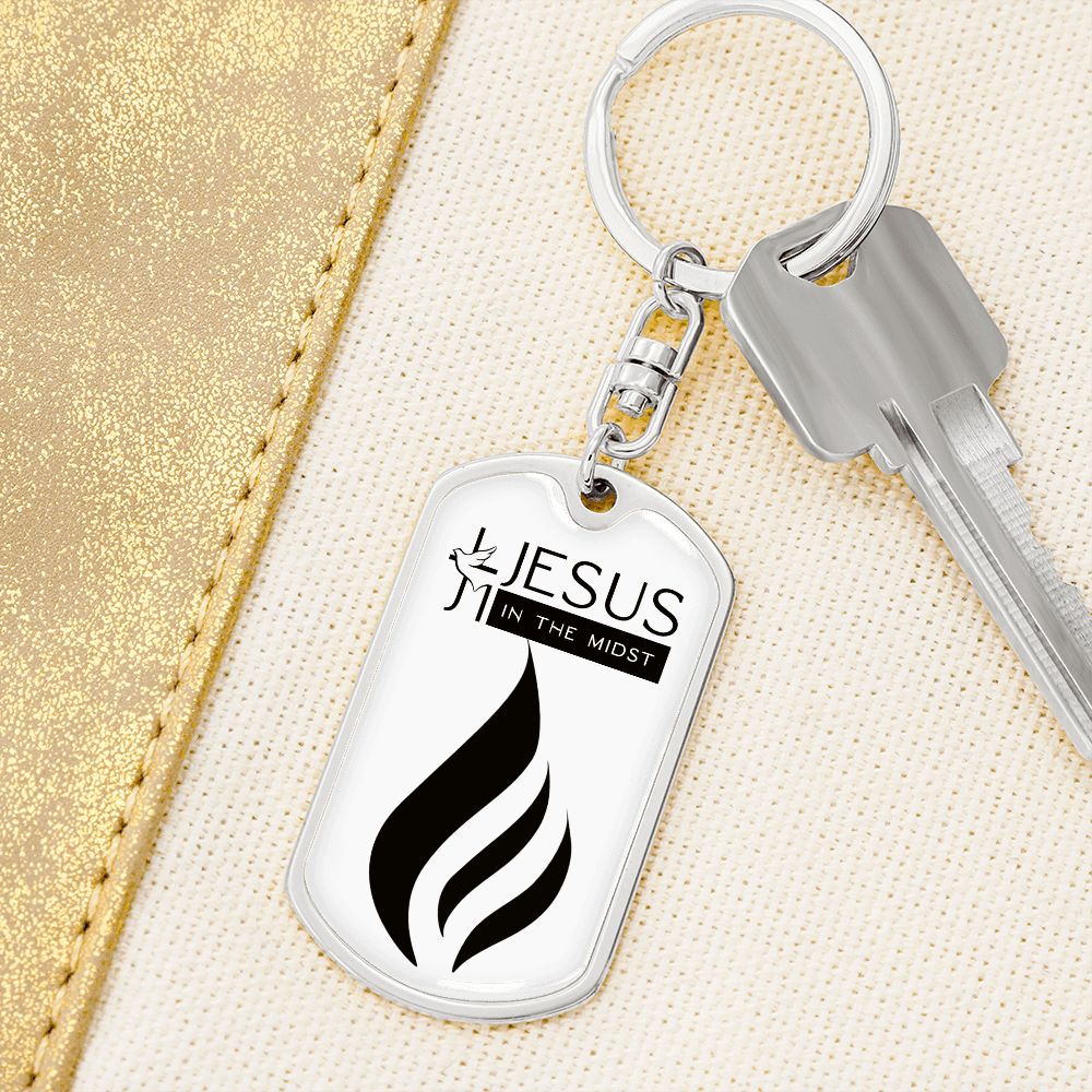Jesus in the Midst Keychains (Black-White ) Personalization Available