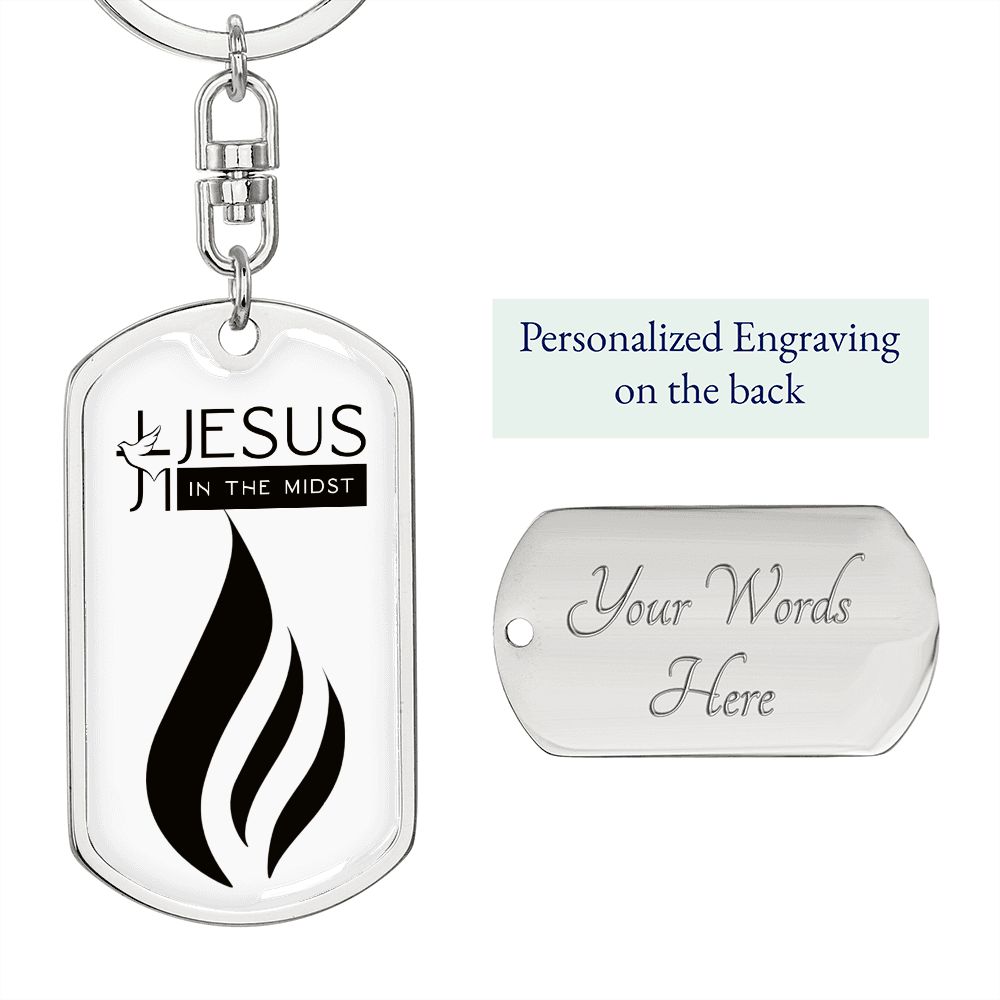 Jesus in the Midst Keychains (Black-White ) Personalization Available