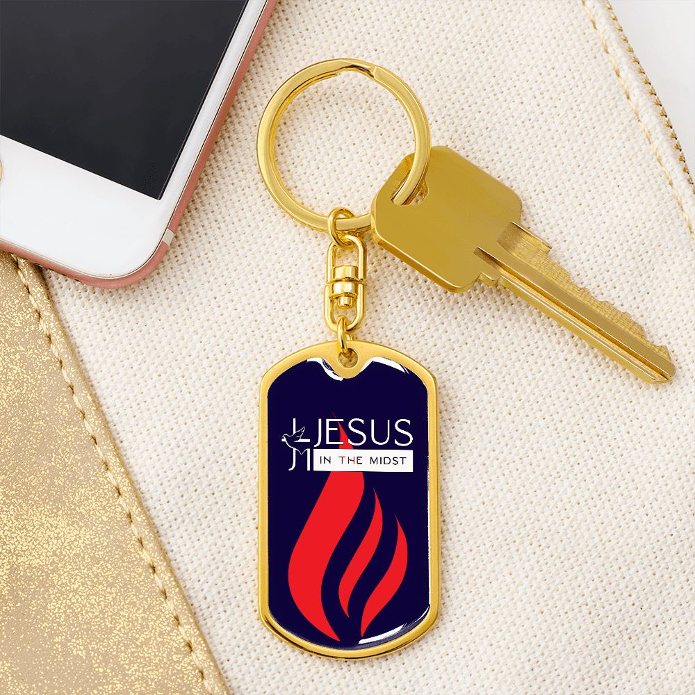 Jesus in the Midst Keychains (Red-White-Blue ) Personalization Available