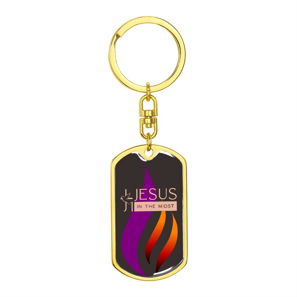Jesus in the Midst Keychains (Drk Flame   ) Personalization Available