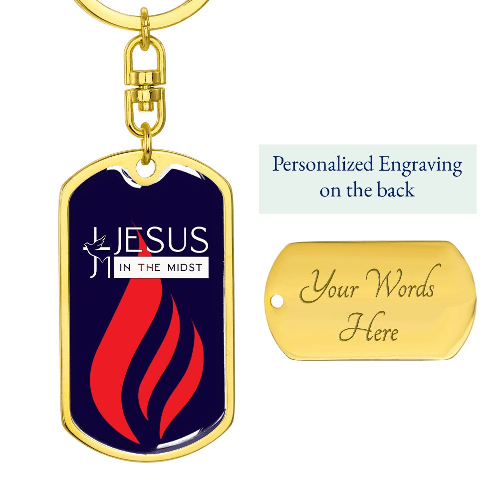 Jesus in the Midst Keychains (Red-White-Blue ) Personalization Available
