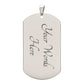 Jesus in the Midst Dog Tag on Ball Chain ( Burg Flame )  Personalization Available