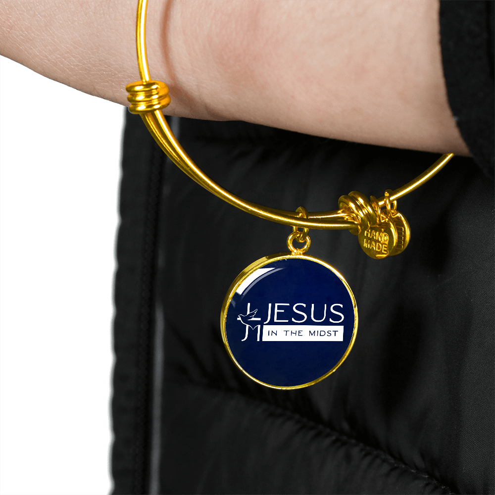 Jesus in the Midst Bangle (Navy ) - Personalization Available