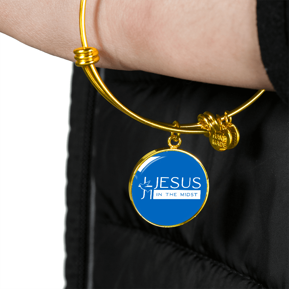 Jesus in the Midst Bangle ( Sky Blu) - Personalization Available