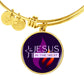 Jesus in the Midst Bangle (Purple Flame ) - Personalization Available