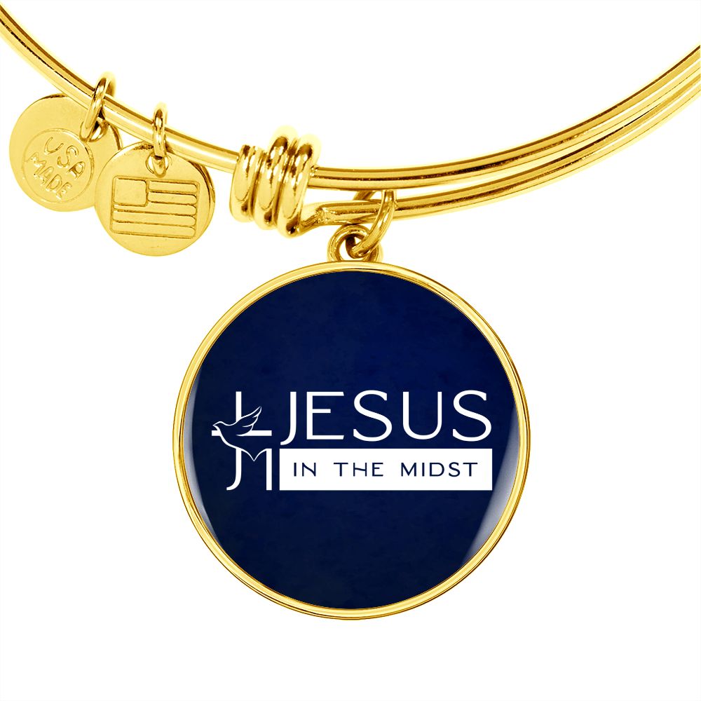 Jesus in the Midst Bangle (Navy ) - Personalization Available