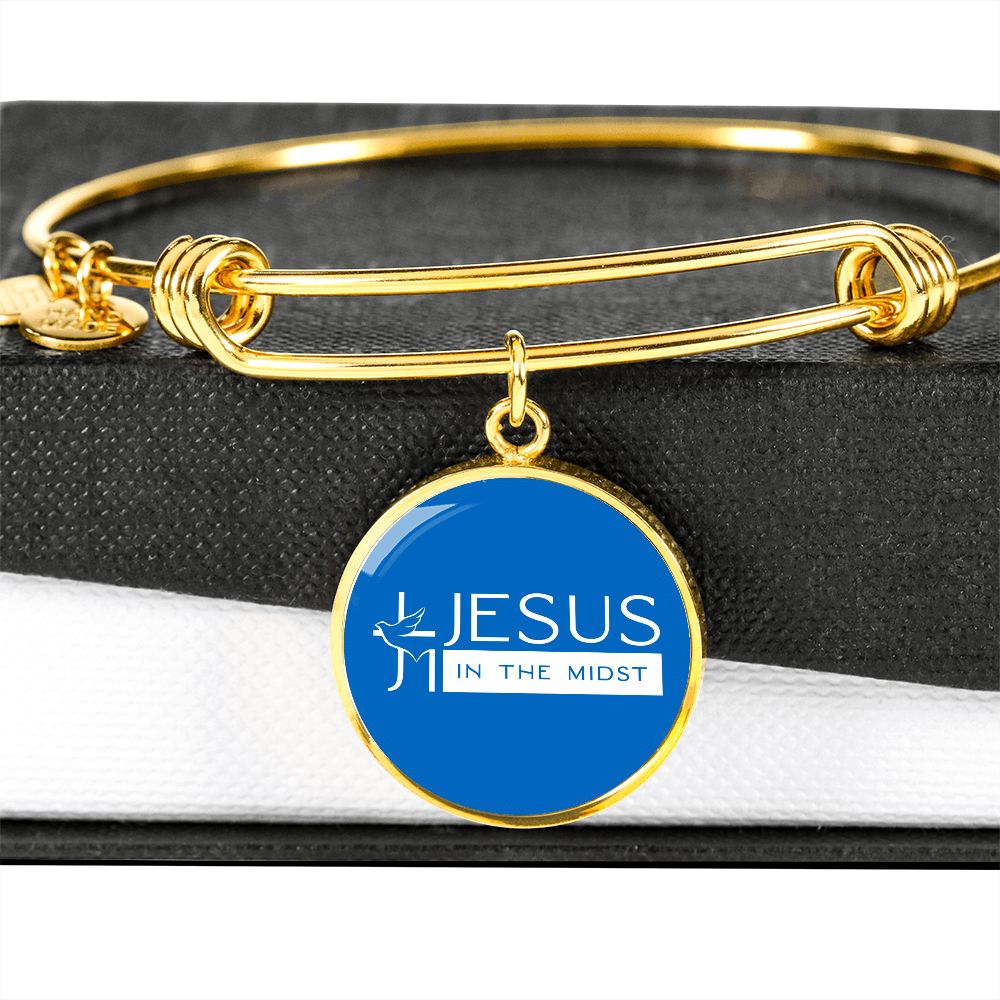 Jesus in the Midst Bangle ( Sky Blu) - Personalization Available