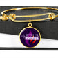 Jesus in the Midst Bangle (Purple Flame ) - Personalization Available