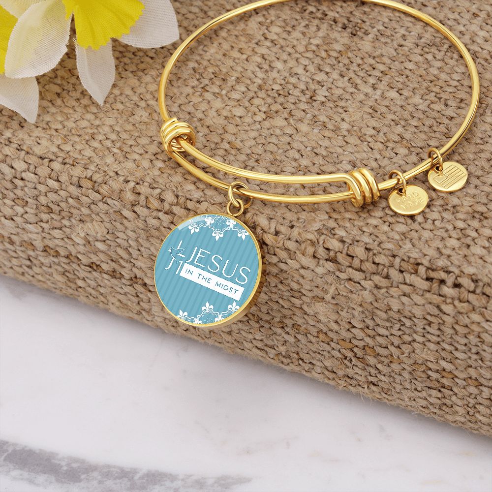 Jesus in the Midst Bangle (Lite Blu ) - Personalization Available