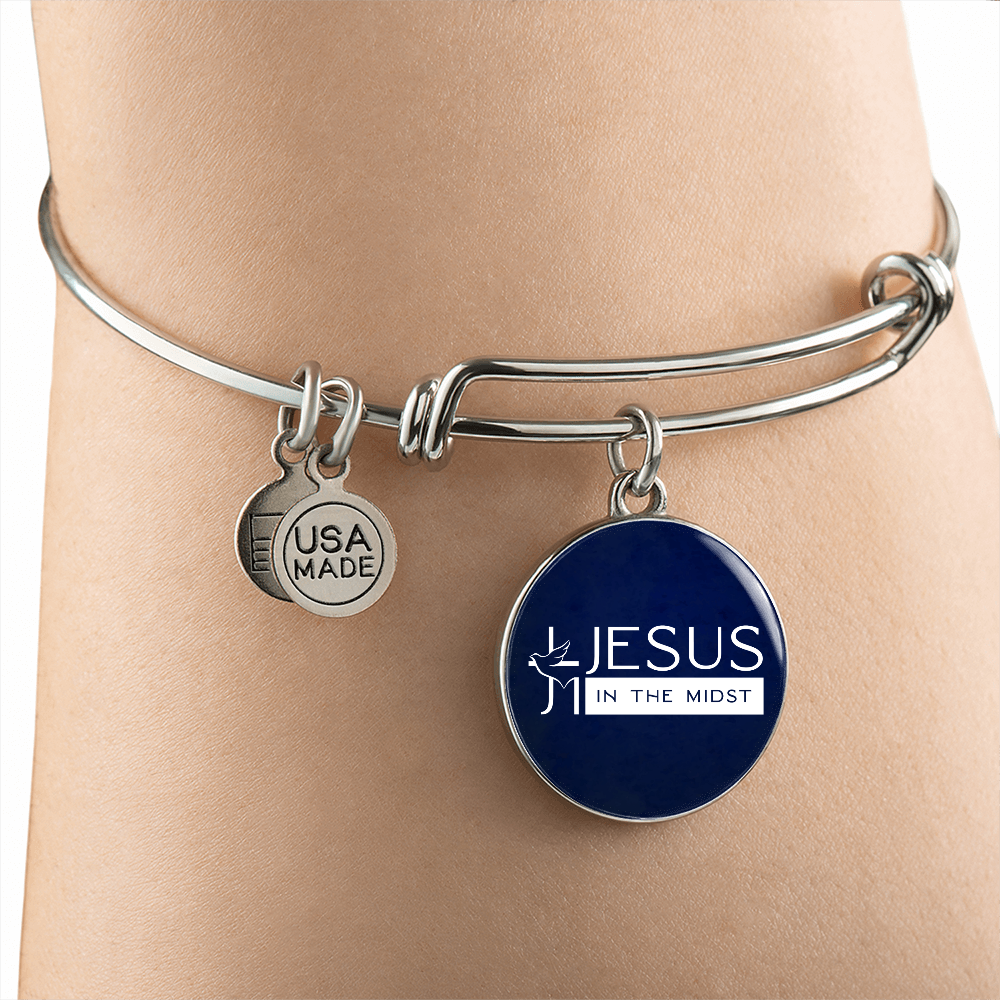 Jesus in the Midst Bangle (Navy ) - Personalization Available