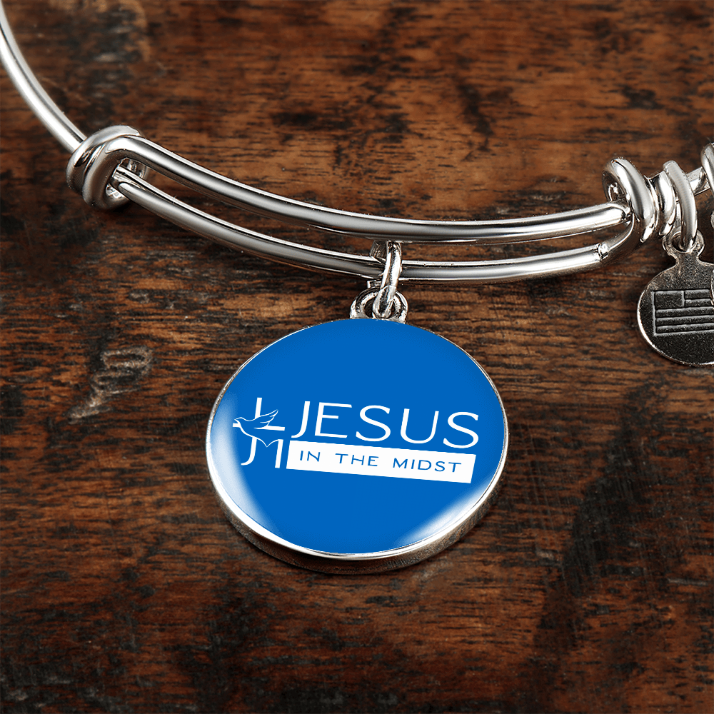 Jesus in the Midst Bangle ( Sky Blu) - Personalization Available