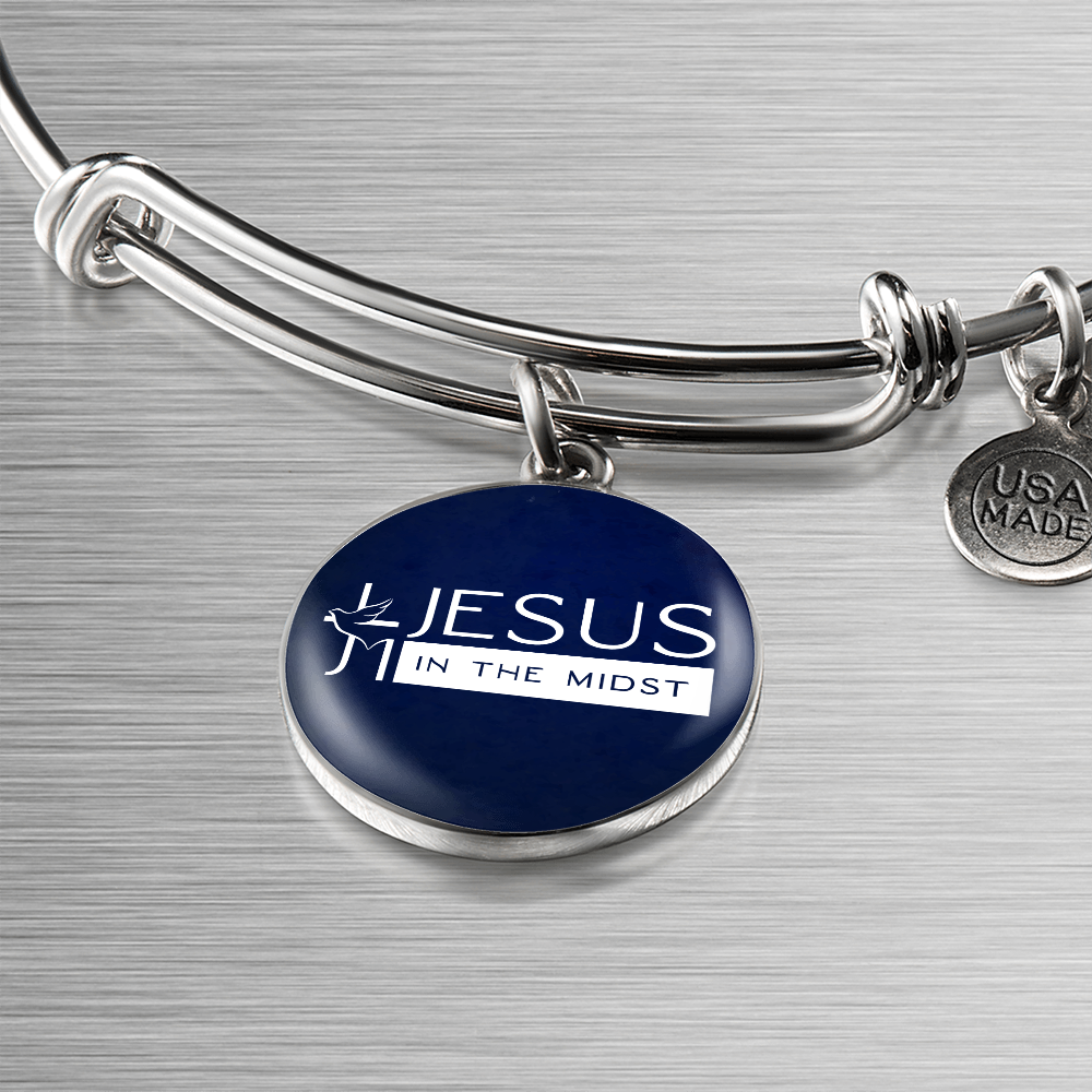 Jesus in the Midst Bangle (Navy ) - Personalization Available