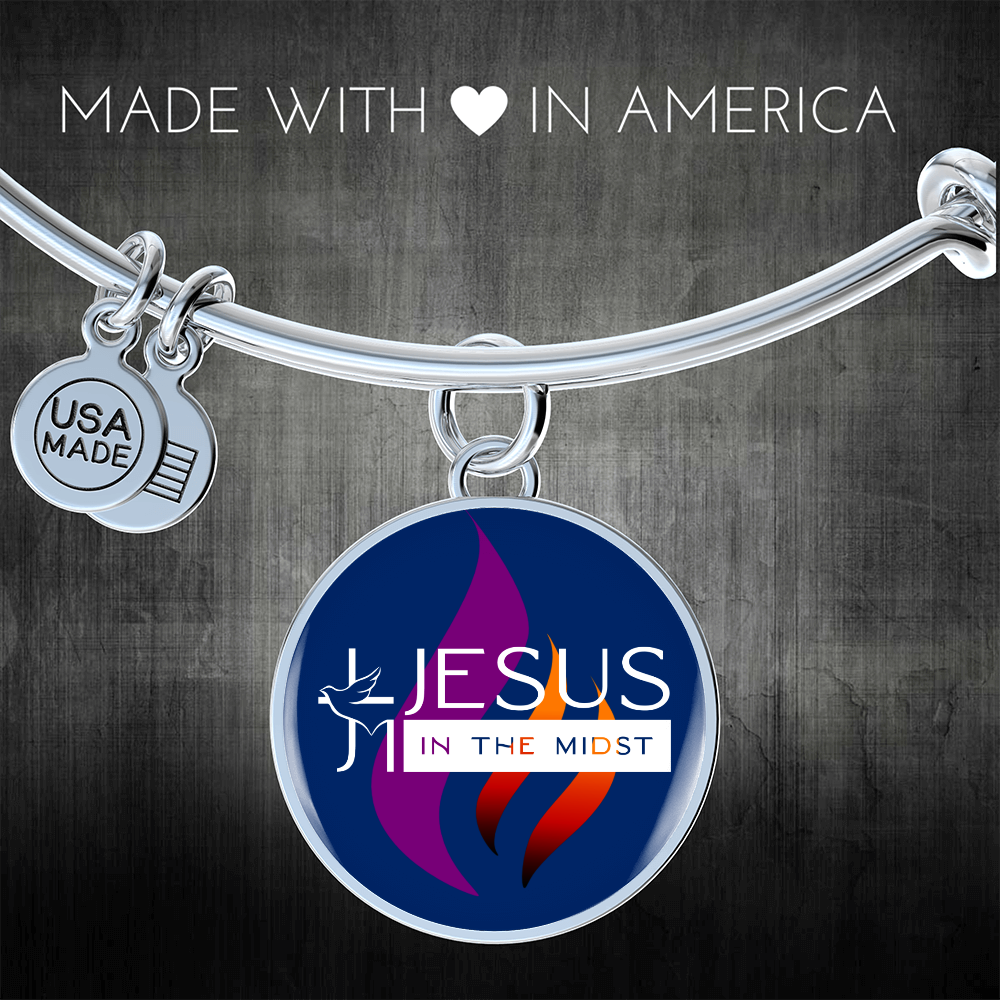Jesus in the Midst Bangle (Blue Flame ) - Personalization Available