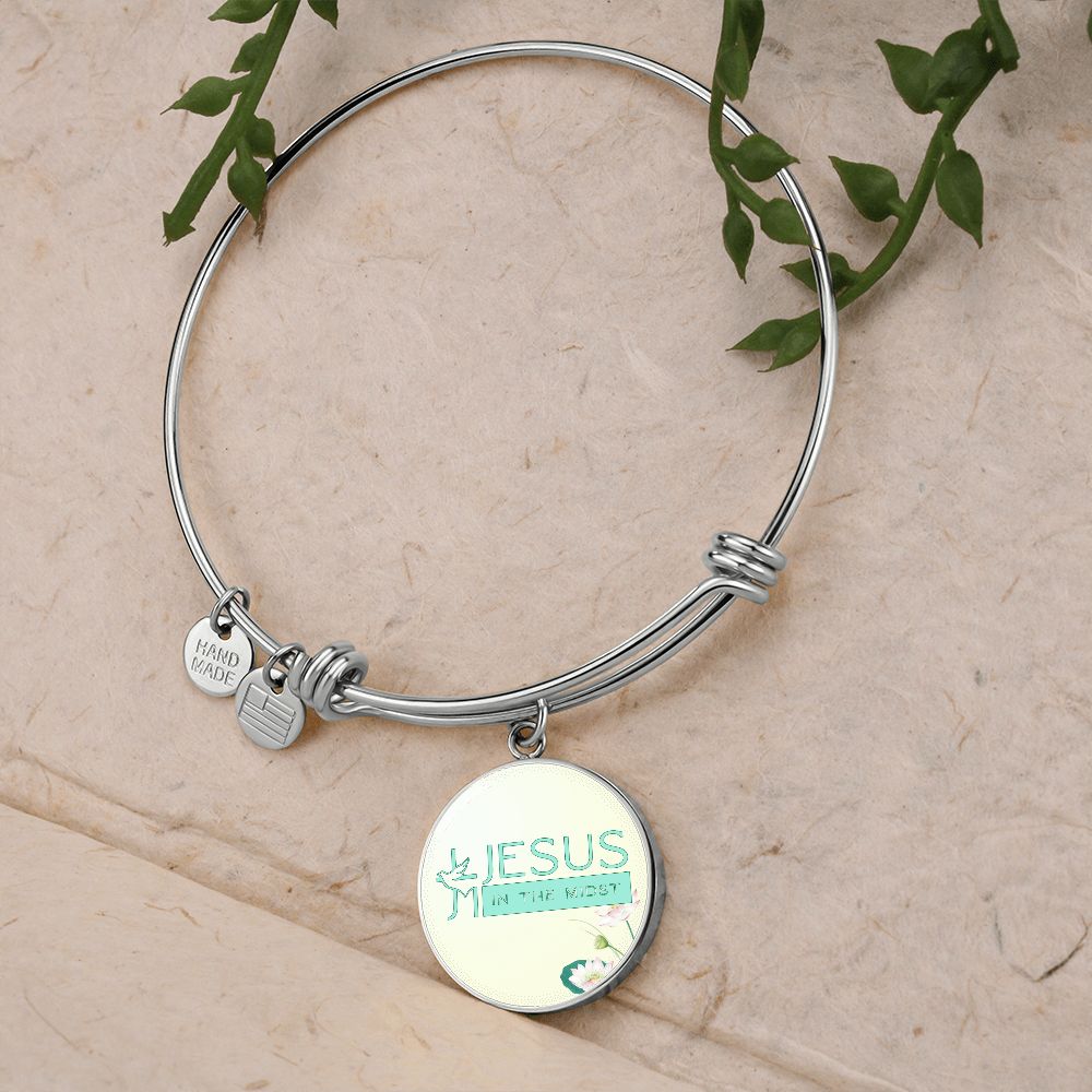 Jesus in the Midst Bangle (Cream) - Personalization Available