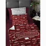 Load image into Gallery viewer, Blankets - Testimony Personalizable Mink Sherpa Blankets - Names Of Jesus_Burgundy - 50&quot;x 60&quot;
