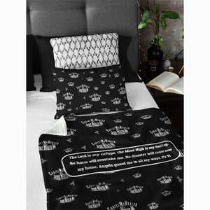 Blankets - Testimony Personalizable Mink Sherpa Blankets - Christ Healed Me_Black - 50"x 60"