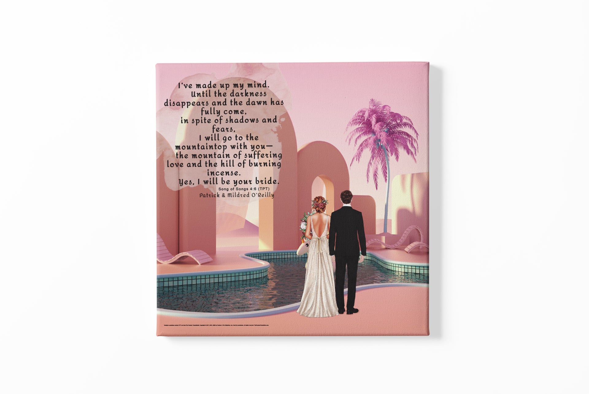 Wall Art - Song Of Songs Personalizable Scripture Canvas  - Song Of Songs 4:6