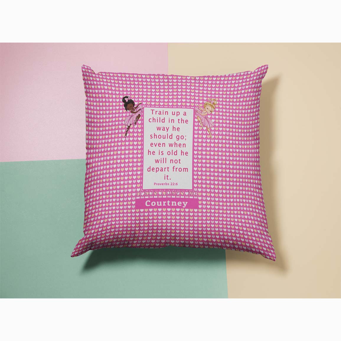 Pillows - Scriptural Personalizable Pillow - Proverbs 22:6