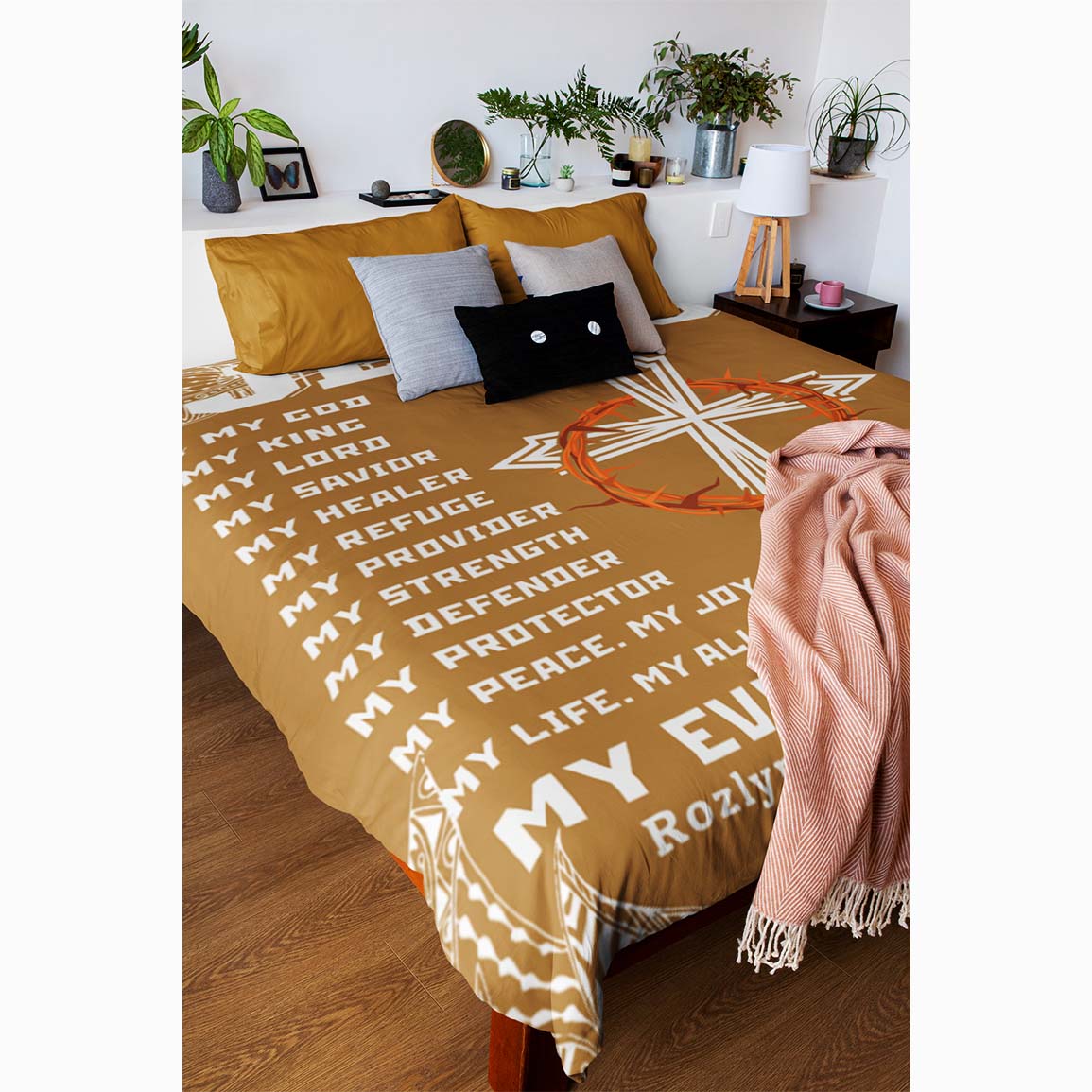 Blankets - Testimony Personalizable XL Mink Sherpa Blankets - Jesus, My Everything - 60" X 80"