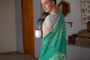 Blankets - Testimony Personalizable Mink Sherpa Blankets - Fancy Jade - 50" X 60"