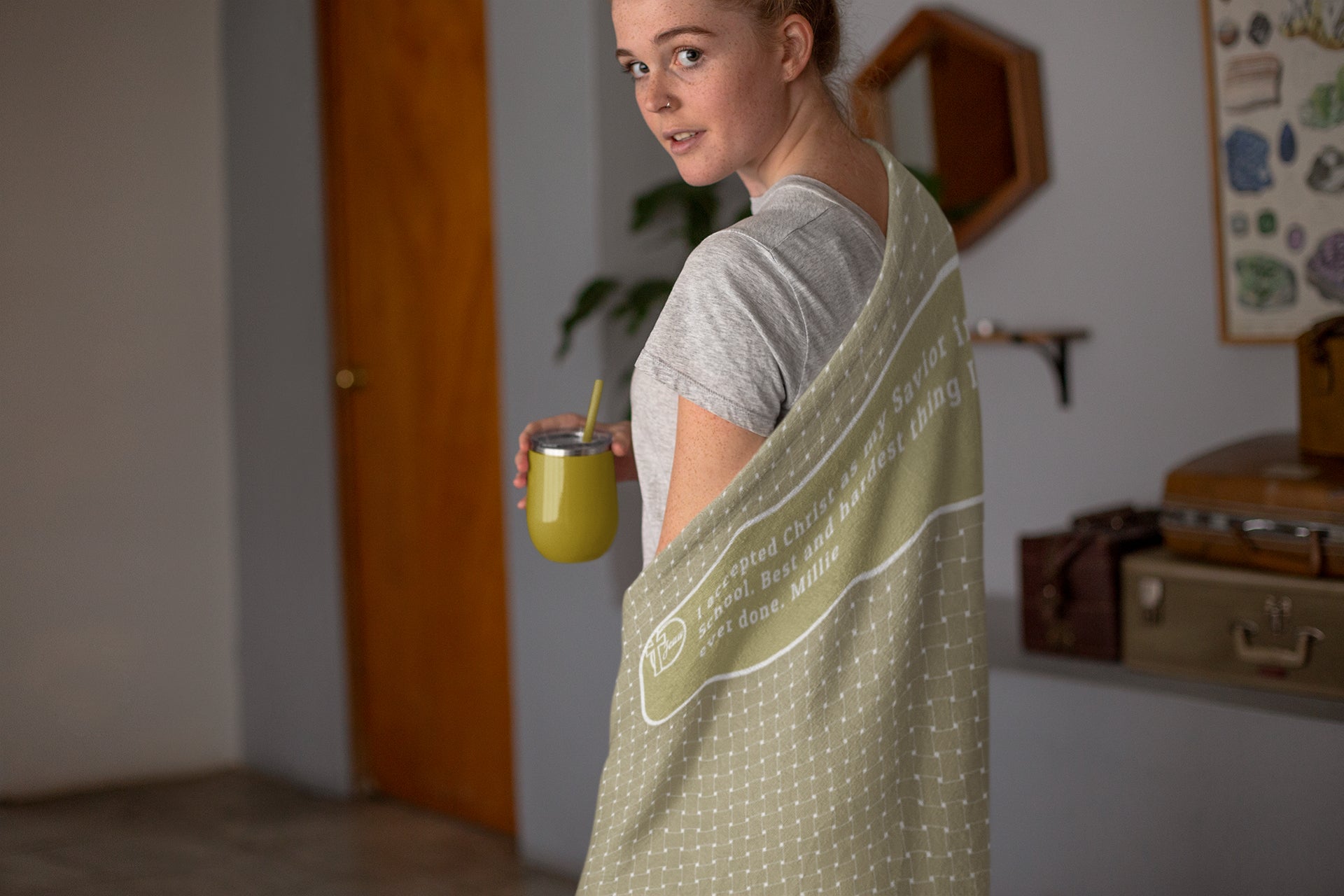 Blankets - Testimony Personalizable XL Mink Sherpa Blankets - BasketWeave - 60"x80"
