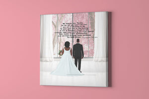 Wall Art - Song Of Songs Personalizable Scripture Canvas  - Song Of Songs 1:9-10