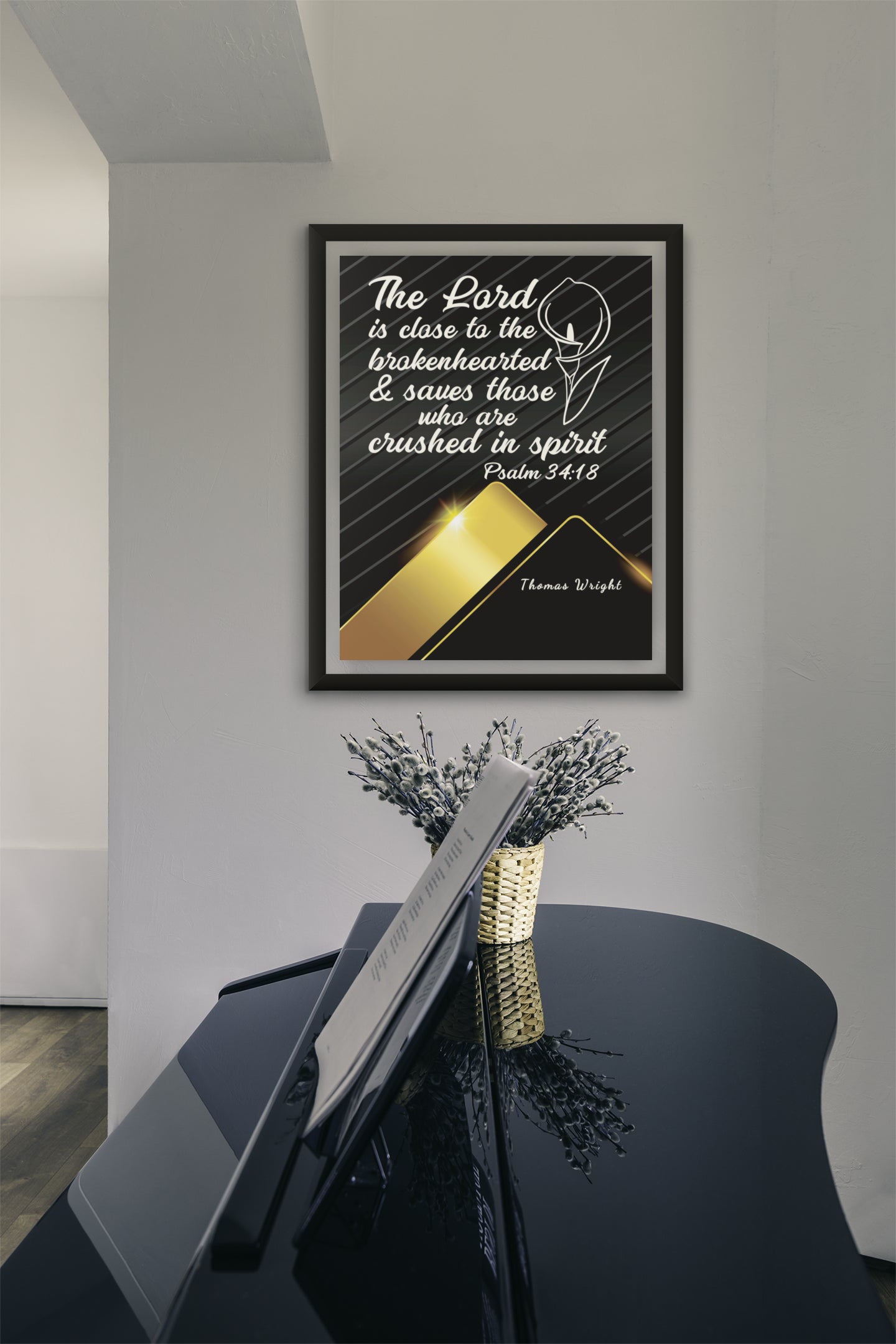 Wall Art - Scriptural Personalizable Posters - Psalms 34:18