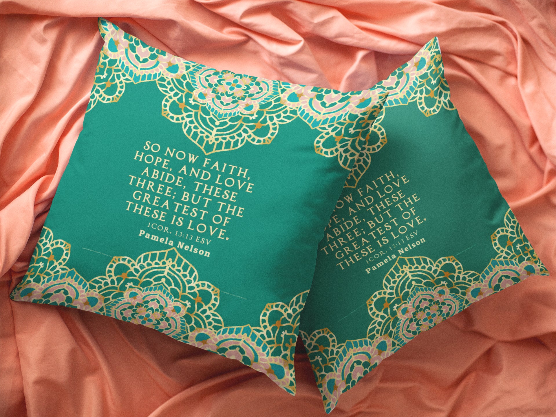 Pillows - Scriptural Personalizable Pillow - 1Corinthians 13:13