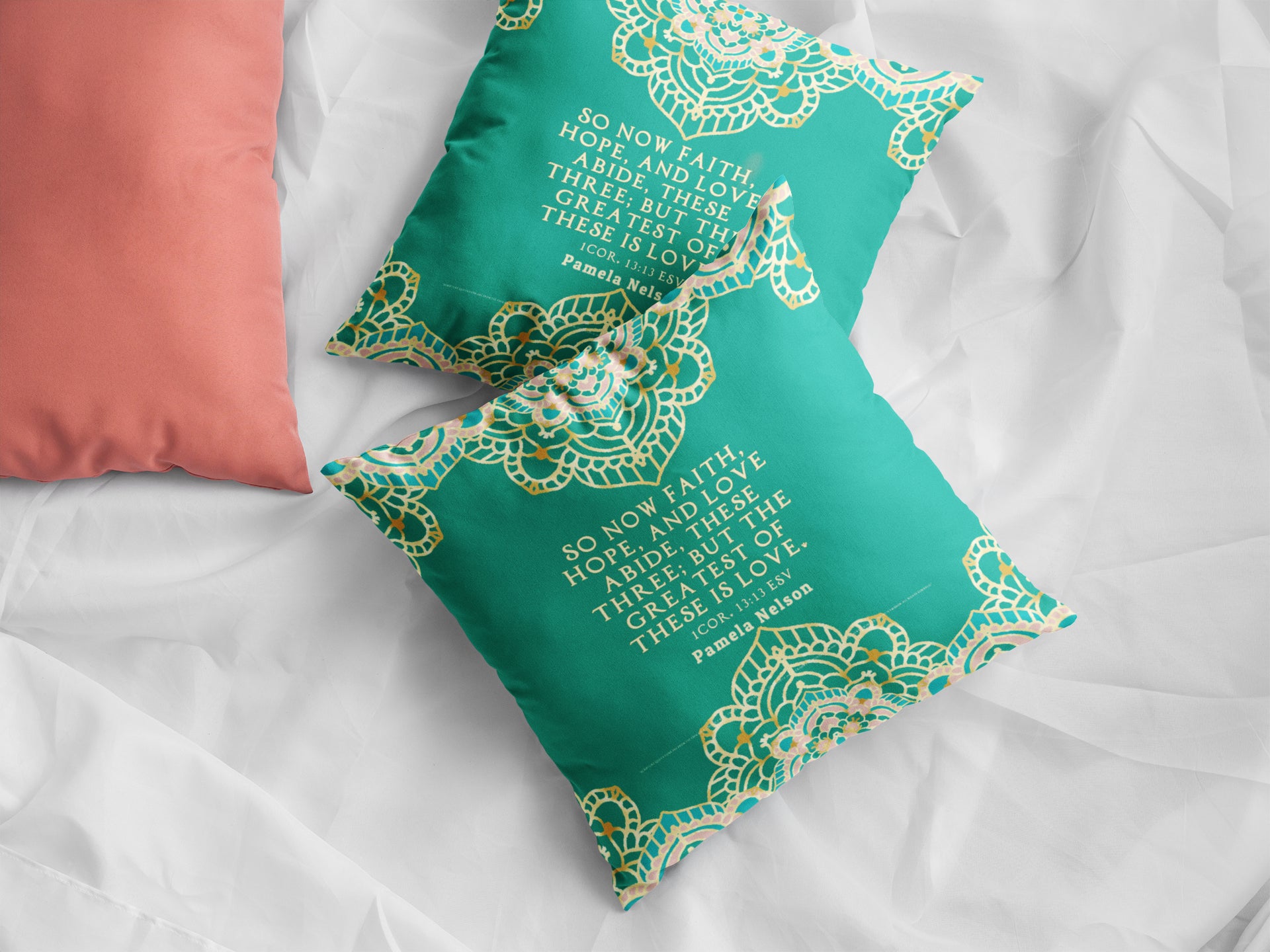 Pillows - Scriptural Personalizable Pillow - 1Corinthians 13:13