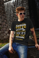 Load image into Gallery viewer, T-Shirts - Personalized Christian Themed T-shirts - It&#39;s What Christ Has Done - Gold/White
