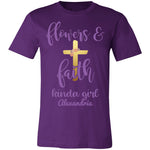 Load image into Gallery viewer, T-Shirts - Personalized Christian Themed T-shirts - Flowers And Faith Kind Of Girl
