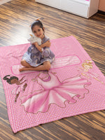 Load image into Gallery viewer, Blankets - Testimony Personalizable Mink Sherpa Blankets - Pink Ballerina - 50&quot;x60&quot;
